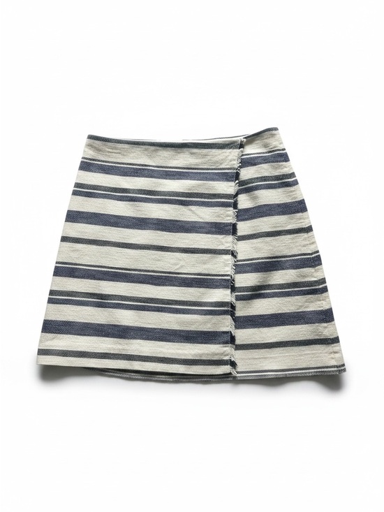 LOFT Dresses & Skirts - LOFT Striped Fringe Wrap Mini Skirt Size 10